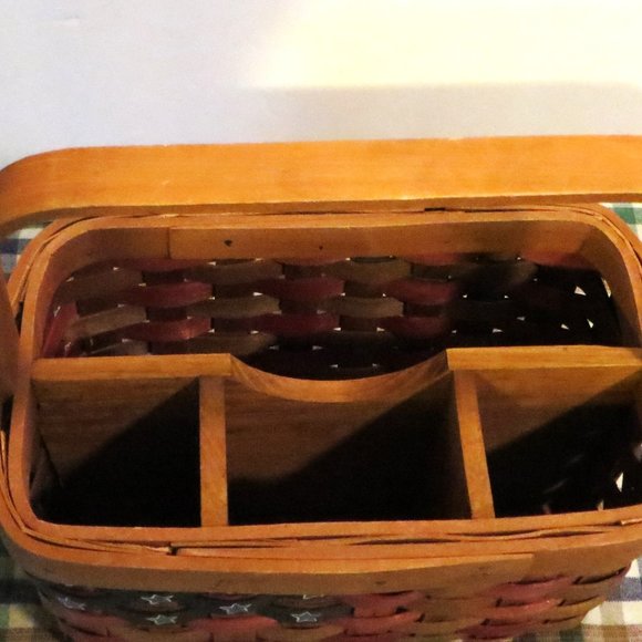 Americana Theme Basket For Table Accessories Summer Patriotic Patio - Picture 6 of 11